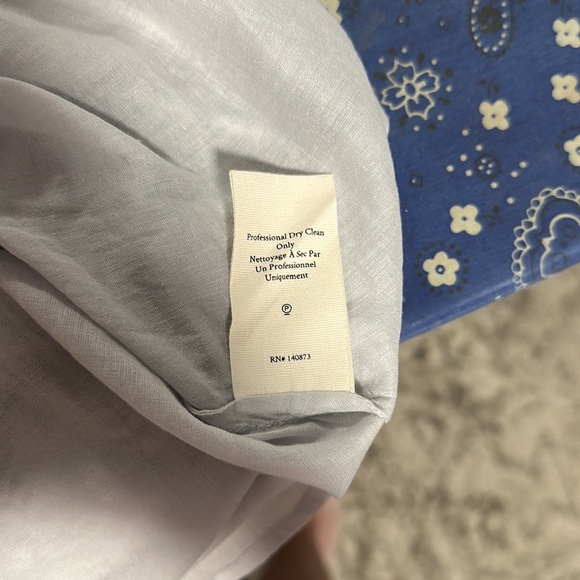 NWT Loveshackfancy Bow Pearla Blue Haze Mini Dress Size 8 - Picture 16 of 16